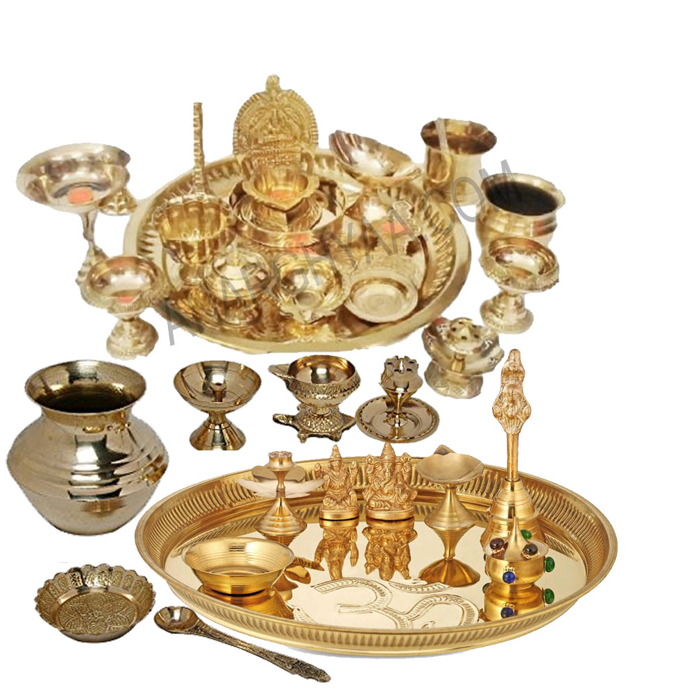 Brass Puja Items, Buy Puja items online, Brass Lamps