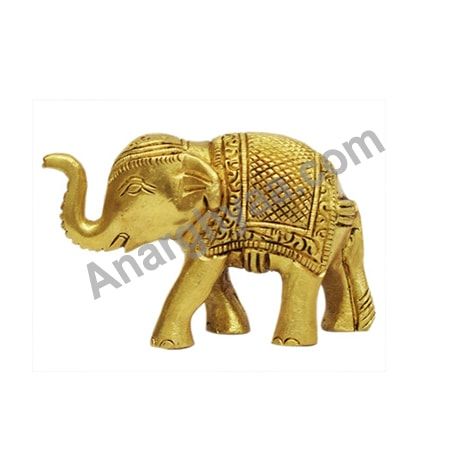 Elephant brass idol, brass idol of elephant, Brass puja items, online spiritual store, anarghyaa.com