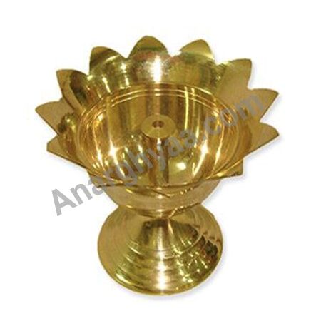 Lotus Deepam, Brass lotus Lamp, Brass lamp, anarghyaa.com, Brass puja items 