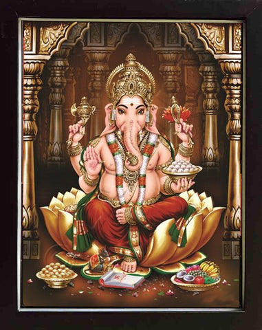 Lord Ganapathi Photo with Frame | Lord Ganapathi Photo |Gods Photo for puja, anarghyaa.com