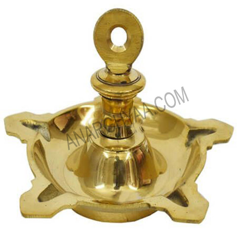 Brass hanging lamp, anarghyaa.com, brass puja items 