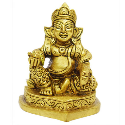 Brass kubera idol, anarghyaa.com, brass puja items 