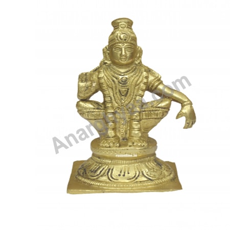 Brass Ayyappa Idol, Anarghyaa.com, brass idols, deity statues