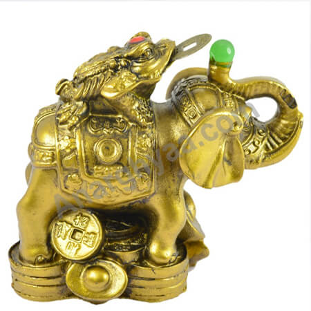 Feng Shui Elephant with Frog, Anarghyaa.com, Fengshui items online