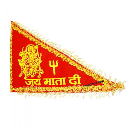 Jai mata di flag, goddess flag, puja accessories, puja items, anarghyaa.com, puja product