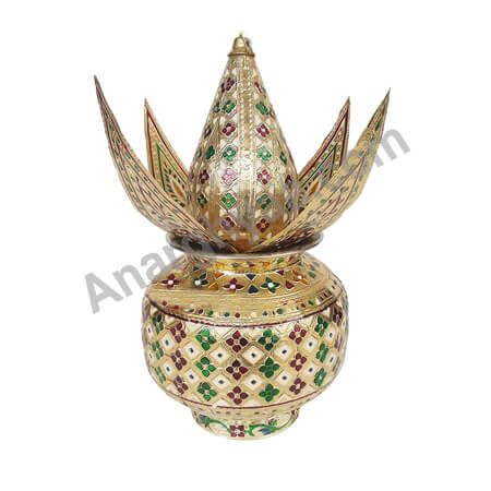 Meenakari Kalash, Navaratri puja items, anarghyaa.com