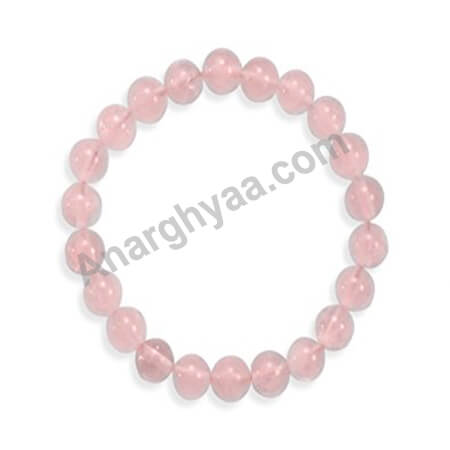 Rose Quartz Bracelet, Anarghyaa.com, Crystal Stone bracelet