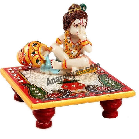 Marble Krishna With Chowki, anarghyaa.com, return gift
