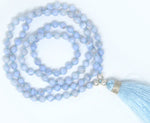 Blue Lace Agate Mala | Crystal Puja Items | Buy Japamalas at Anarghaya.com