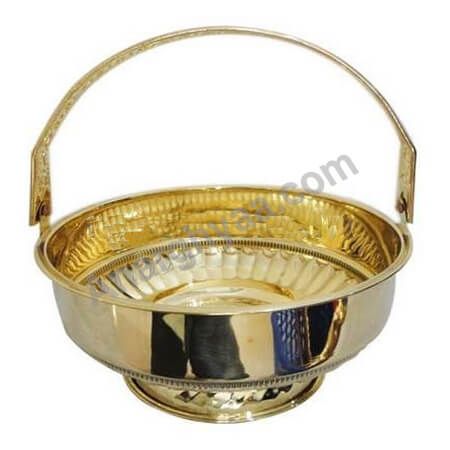Puja Flower Basket, Brass Flower Basket, Anarghyaa.com, Puja Basket, Puja accessories 