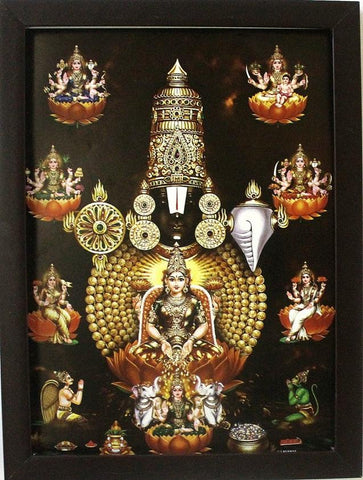 Lord Balaji Photo with Frame, God Photo, Deity Photos, Anarghyaa.com